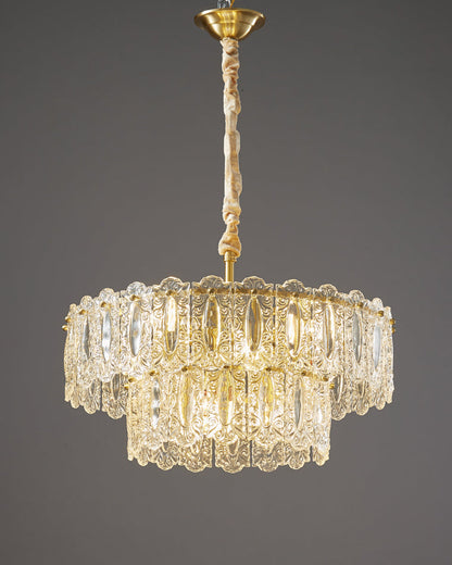 Diff Textured Glass Tiered Chandelier-DF2177