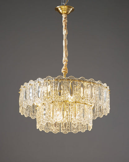 Diff Textured Glass Tiered Chandelier-DF2177