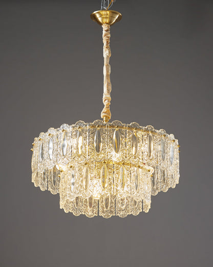 Diff Textured Glass Tiered Chandelier-DF2177