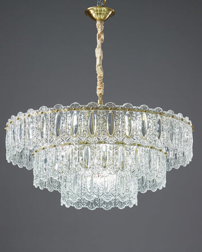 Diff Textured Glass Tiered Chandelier-DF2177