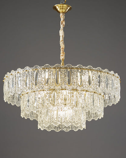 Diff Textured Glass Tiered Chandelier-DF2177