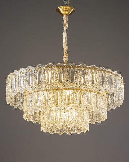 Diff Textured Glass Tiered Chandelier-DF2177