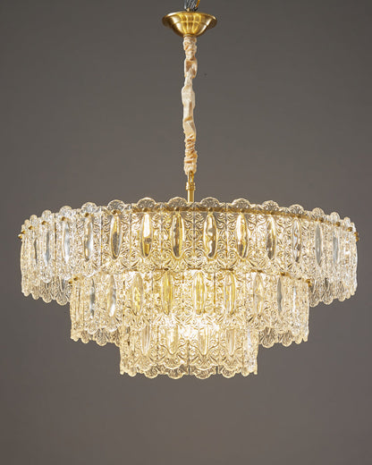 Diff Textured Glass Tiered Chandelier-DF2177