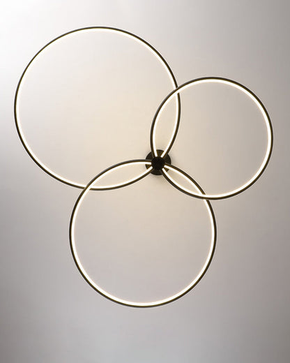 Diff 3 Black LED Rings Chandelier-DF2179