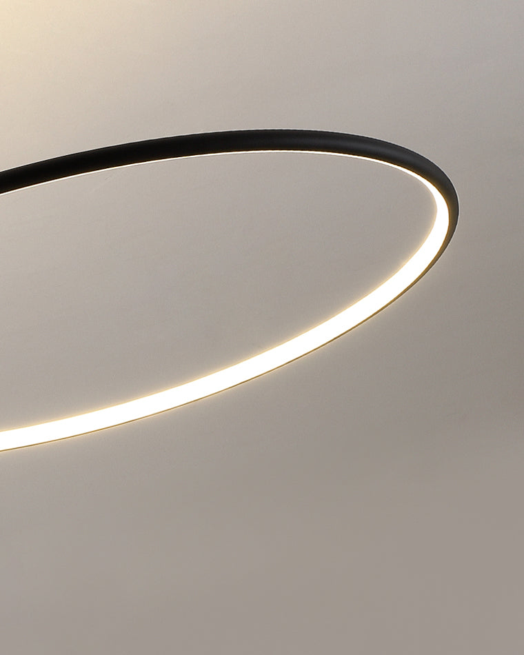 Diff 3 Black LED Rings Chandelier-DF2179