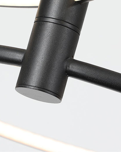 Diff 3 Black LED Rings Chandelier-DF2179
