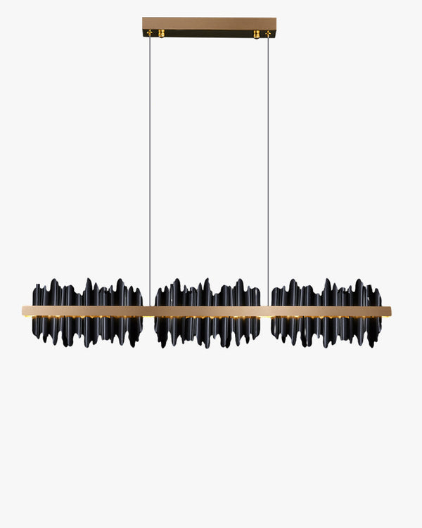 Diff Iceberg Black and Gold Linear Chandelier-DF2184