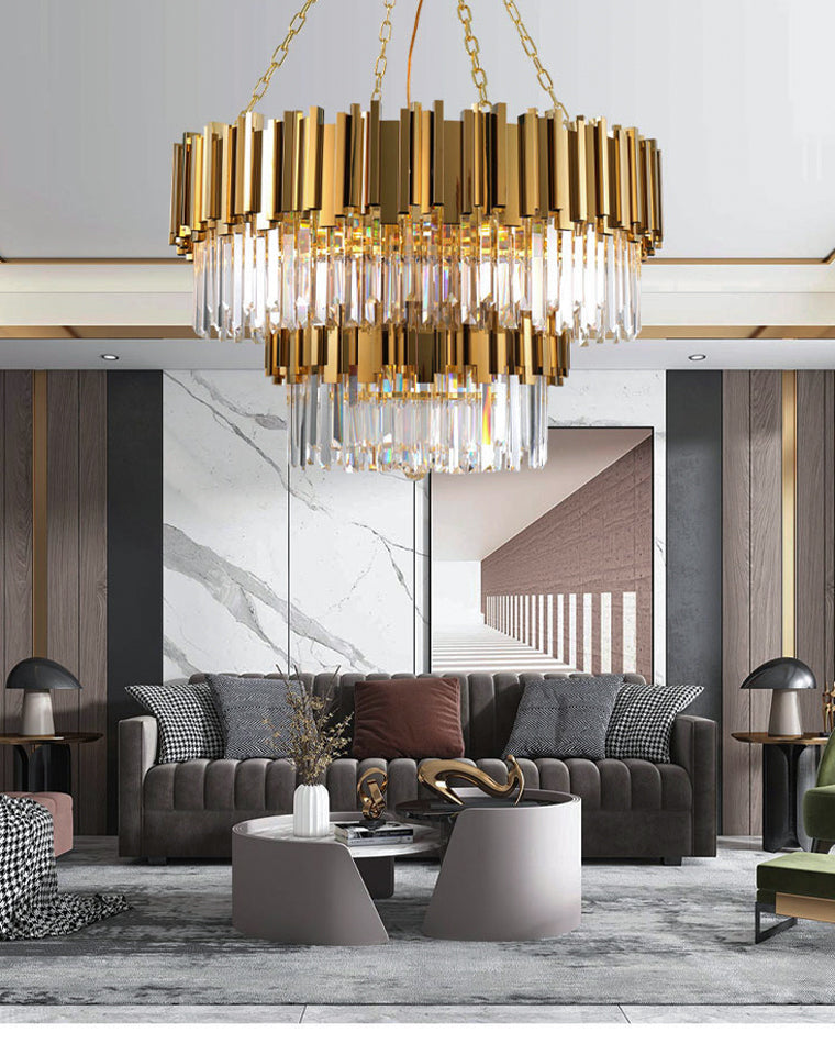 Diff  Prism Crystal Tiered Chandelier-DF2185