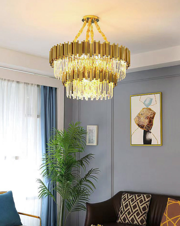 Diff  Prism Crystal Tiered Chandelier-DF2185