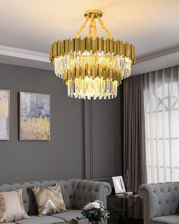 Diff  Prism Crystal Tiered Chandelier-DF2185