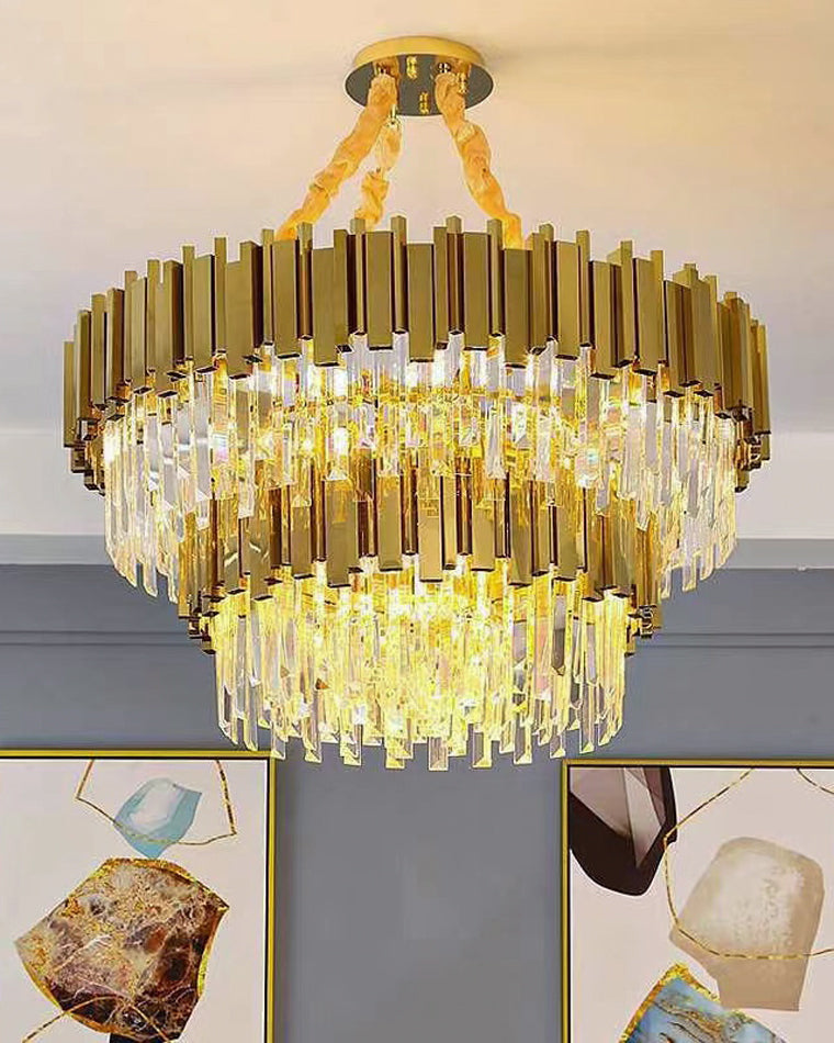 Diff  Prism Crystal Tiered Chandelier-DF2185