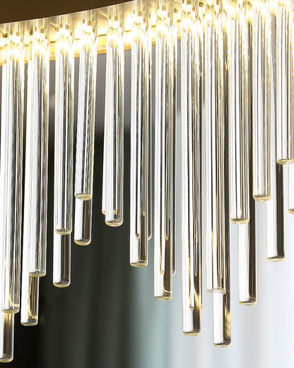 Diff Glass Rods Round Chandelier-DF2186