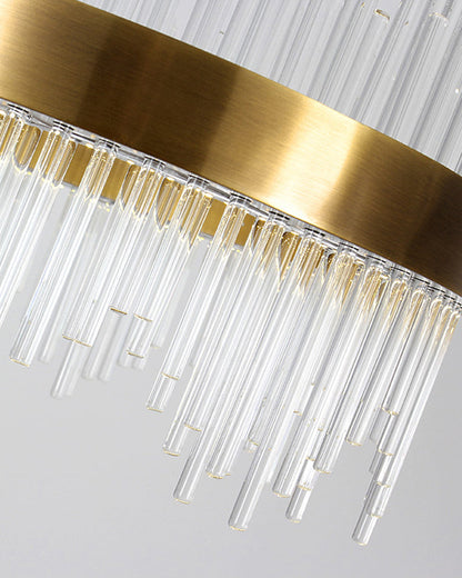 Diff Glass Rods Round Chandelier-DF2186