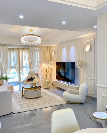 Diff Glass Rods Round Chandelier-DF2186