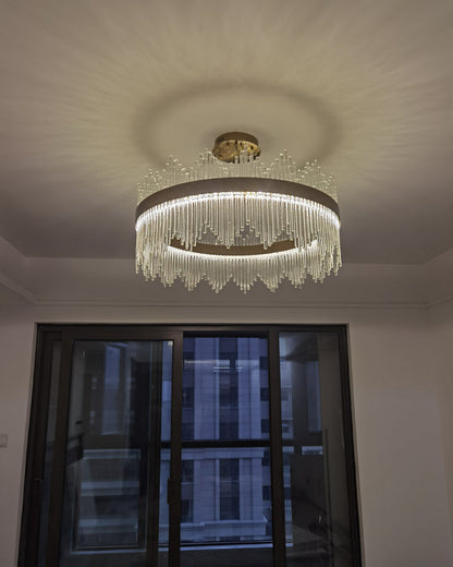 Diff Glass Rods Round Chandelier-DF2186