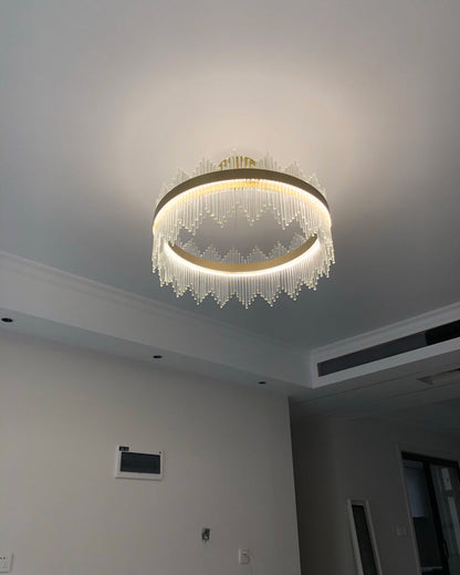 Diff Glass Rods Round Chandelier-DF2186