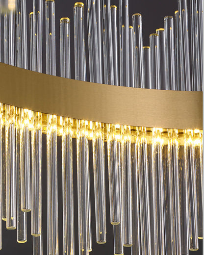 Diff Glass Rods Round Chandelier-DF2186