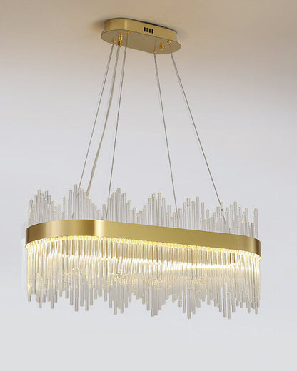 Diff Glass Rods Round Chandelier-DF2186