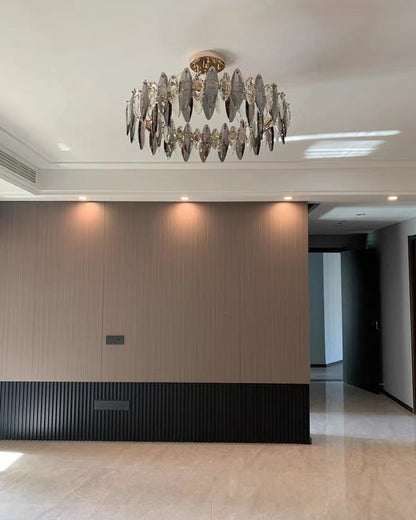 Diff Smoked Crystal Round Chandelier-DF2187