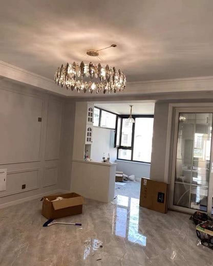 Diff Smoked Crystal Round Chandelier-DF2187