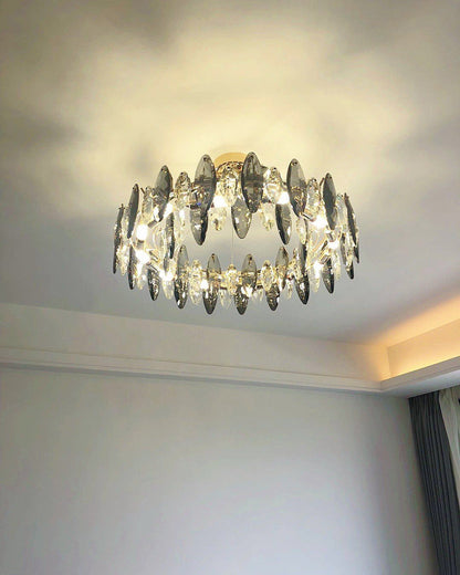 Diff Smoked Crystal Round Chandelier-DF2187