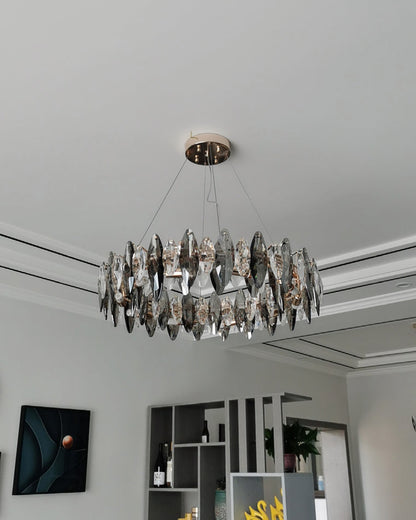 Diff Smoked Crystal Round Chandelier-DF2187