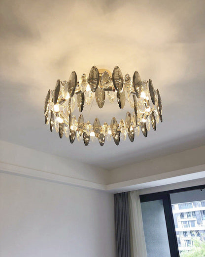 Diff Smoked Crystal Round Chandelier-DF2187