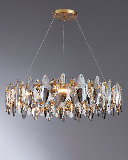Diff Smoked Crystal Round Chandelier-DF2187