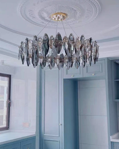 Diff Smoked Crystal Round Chandelier-DF2187