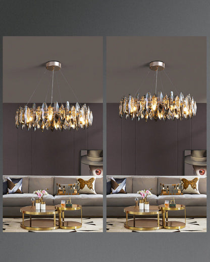 Diff Smoked Crystal Round Chandelier-DF2187