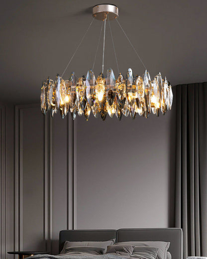 Diff Smoked Crystal Round Chandelier-DF2187