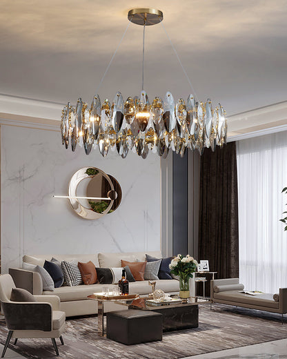 Diff Smoked Crystal Round Chandelier-DF2187