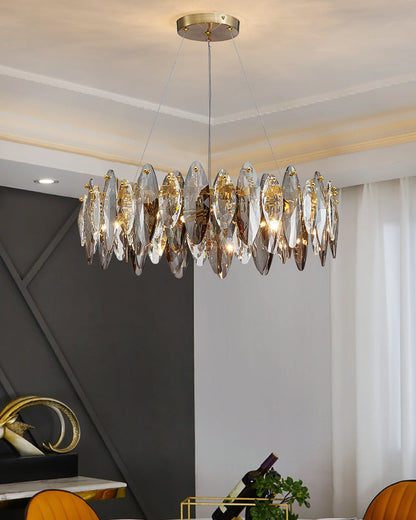 Diff Smoked Crystal Round Chandelier-DF2187