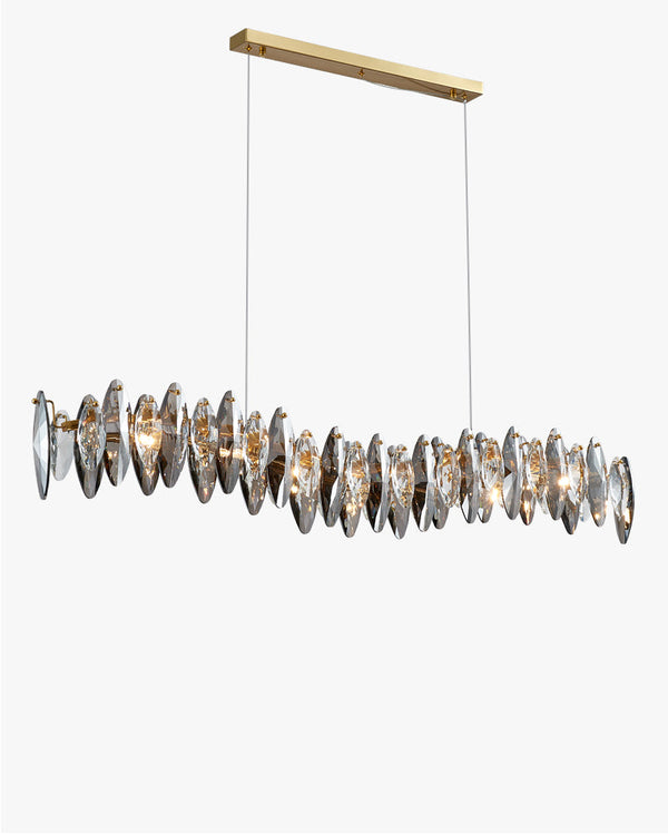 Diff Smoked Crystal Linear Chandelier-DF2188