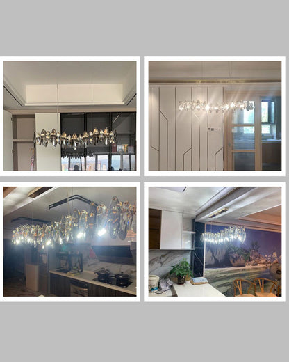 Diff Smoked Crystal Linear Chandelier-DF2188