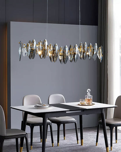Diff Smoked Crystal Linear Chandelier-DF2188