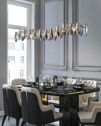 Diff Smoked Crystal Linear Chandelier-DF2188