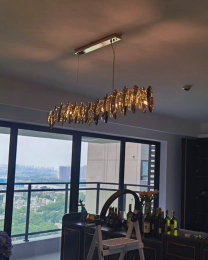 Diff Smoked Crystal Linear Chandelier-DF2188