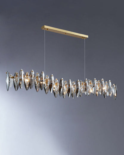Diff Smoked Crystal Linear Chandelier-DF2188