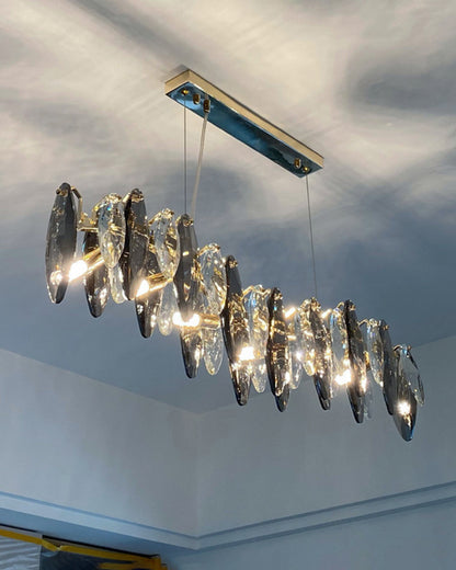 Diff Smoked Crystal Linear Chandelier-DF2188