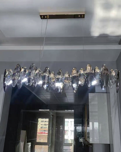 Diff Smoked Crystal Linear Chandelier-DF2188