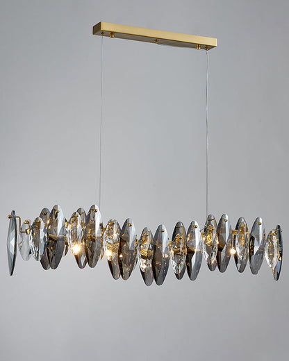 Diff Smoked Crystal Linear Chandelier-DF2188