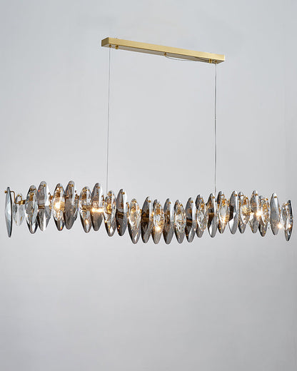 Diff Smoked Crystal Linear Chandelier-DF2188