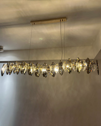 Diff Smoked Crystal Linear Chandelier-DF2188