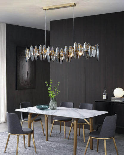Diff Smoked Crystal Linear Chandelier-DF2188