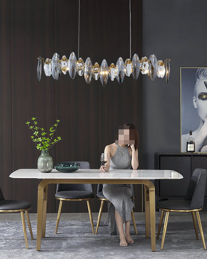 Diff Smoked Crystal Linear Chandelier-DF2188