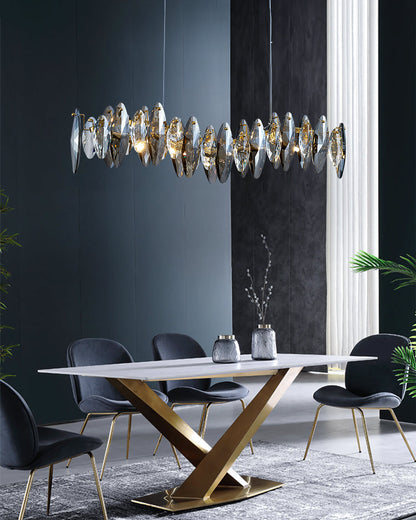 Diff Smoked Crystal Linear Chandelier-DF2188