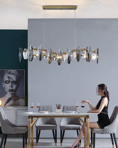 Diff Smoked Crystal Linear Chandelier-DF2188