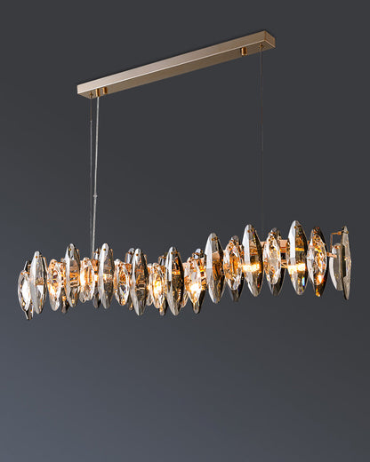 Diff Smoked Crystal Linear Chandelier-DF2188