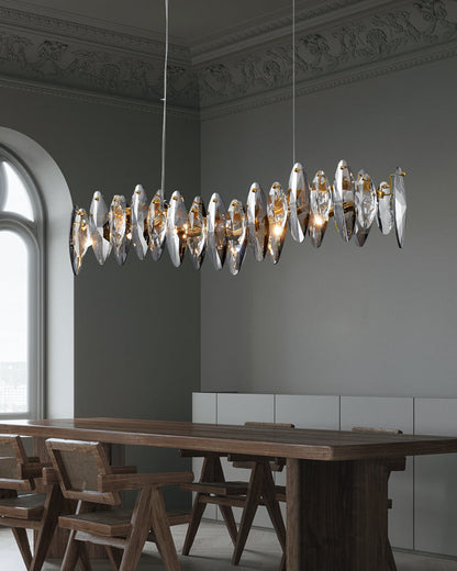 Diff Smoked Crystal Linear Chandelier-DF2188
